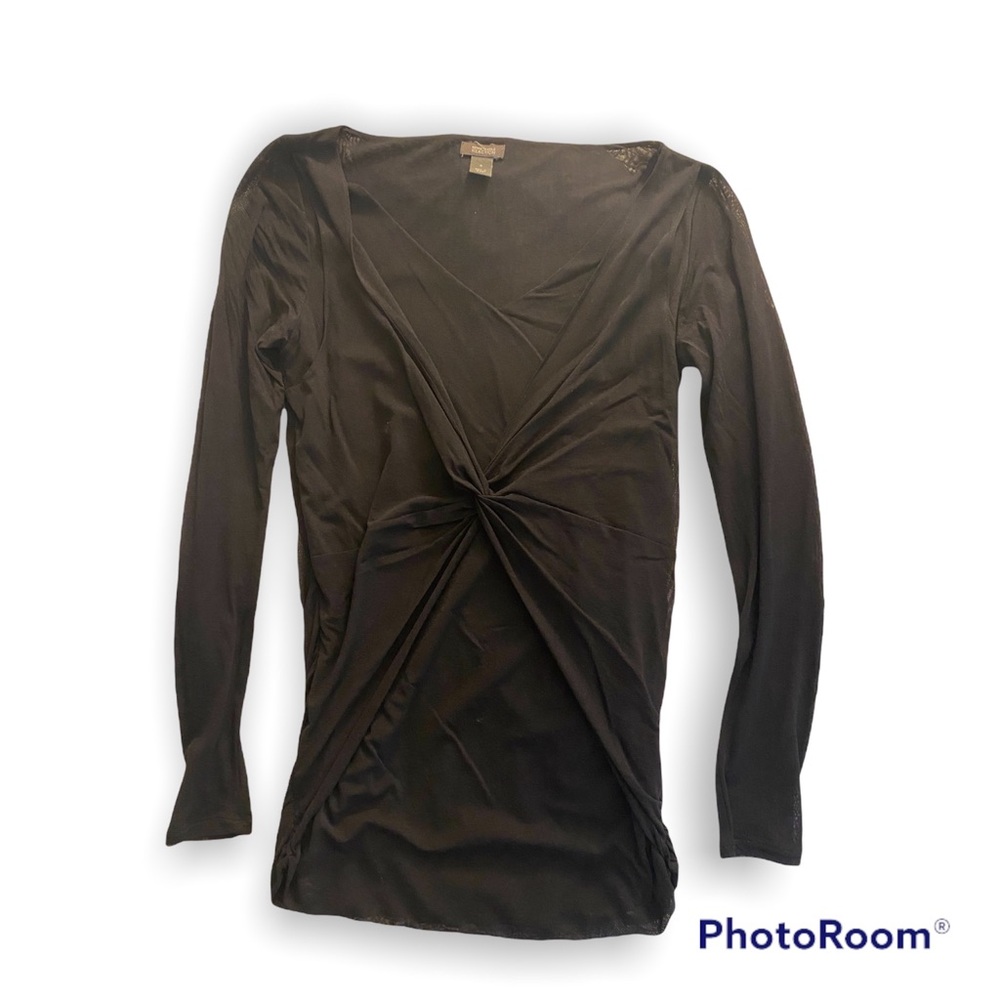 Kenneth Cole see through long sleeve blouse